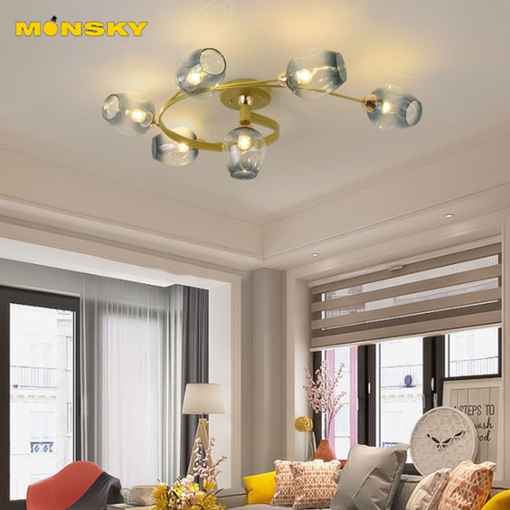 Đèn trần MONSKY GOGAM kiểu dáng sang trọng trang trí nội thất - kèm bóng LED chuyên dụng