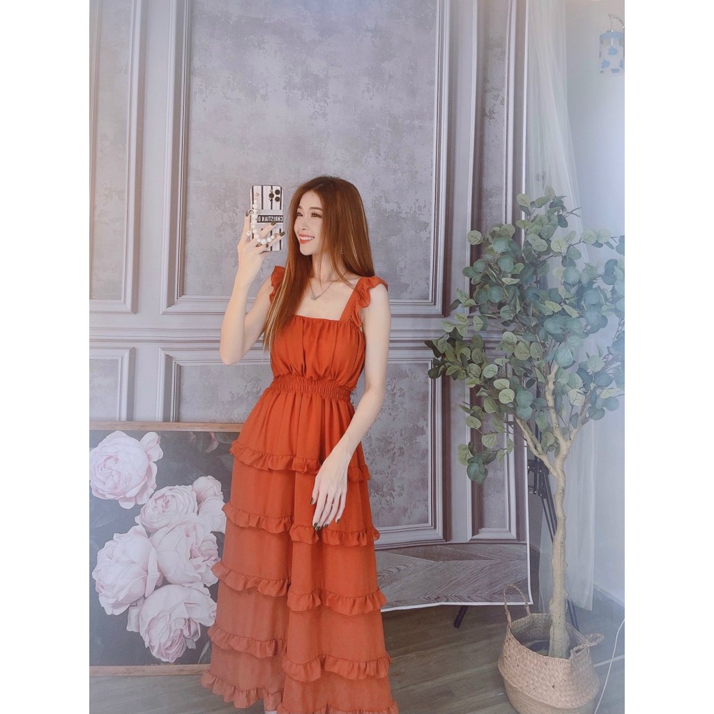Đầm maxi 5 tầng tiểu thư cực xinh