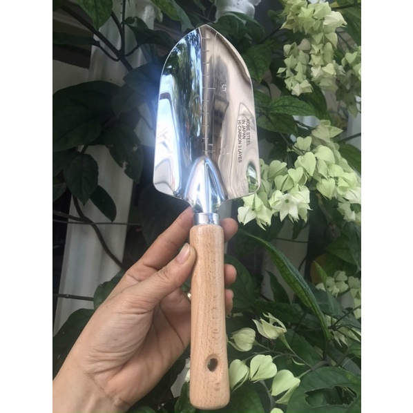 Combo cào, xẻng mini inox không rỉ làm vườn