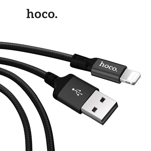 Cáp sạc Lightning Hoco X14 dòng điện tối đa 2.4A lớp phủ bên ngoài TPE cho iPhone/iPad