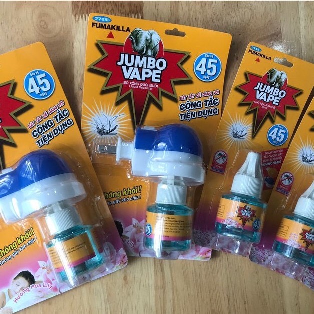 Máy xông tinh dầu đuổi muỗi jumbo vape (Tặng kèm tinh dầu)