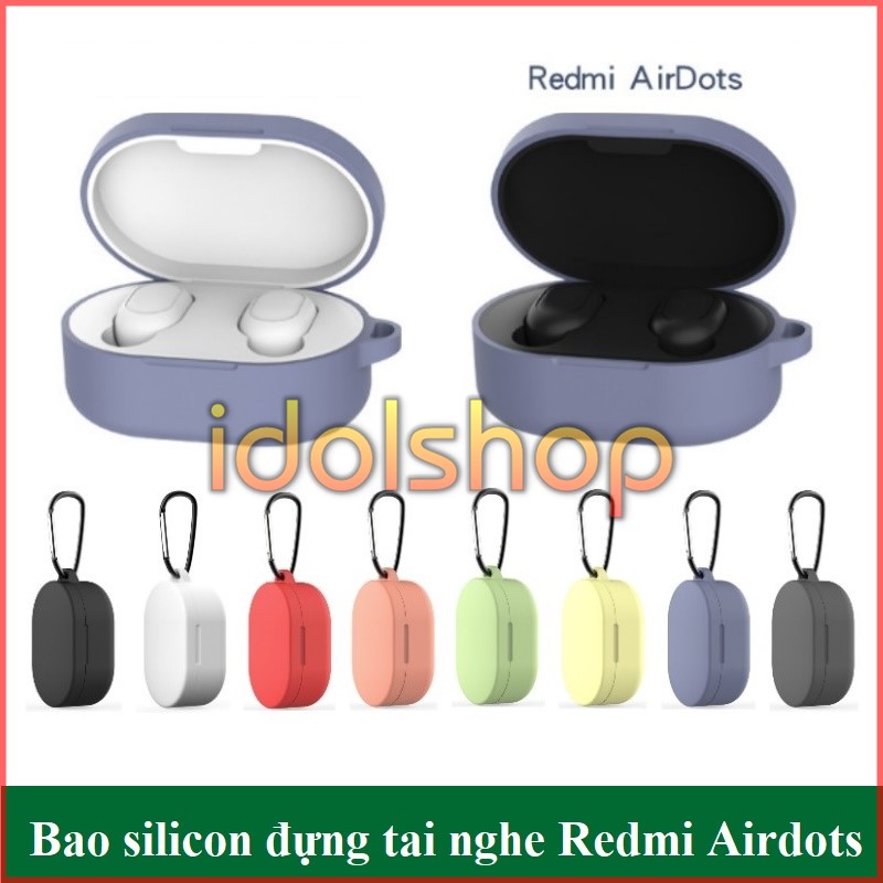 Bao silicon tai nghe Redmi Airdots - Case bọc hộp sạc Xiaomi Redmi Airdots