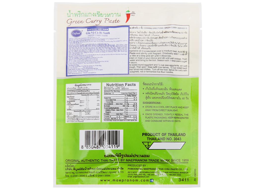 Gia vị Cà ri xanh Mae Pranom 50g