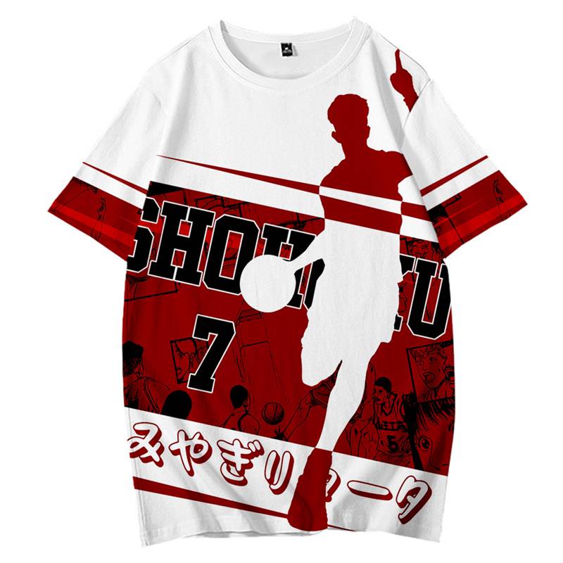 Áo Thun Tay Ngắn Dáng Rộng In Hình SLAM DUNK Thời Trang Mùa Hè Cho Nam Và Nữ