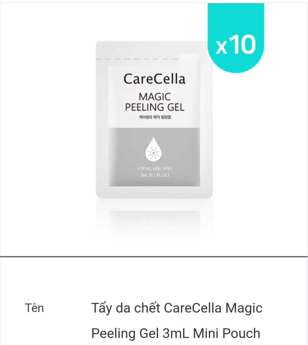 Tẩy da chết CareCella Magic Peeling Gel 3mL Mini Pouch (10 gói)
