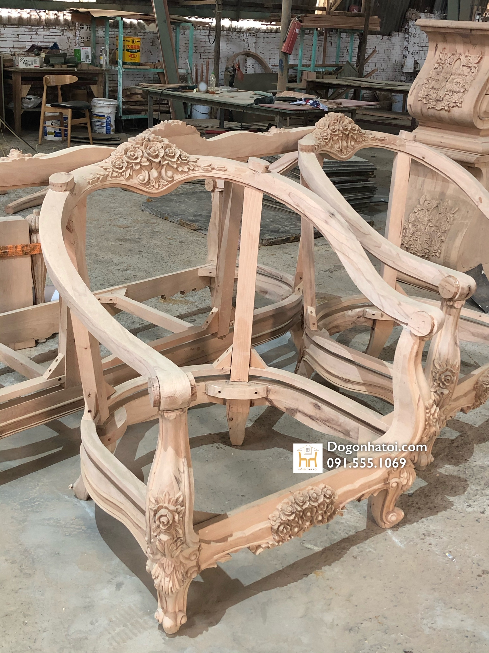 [HCM]Sofa Da Bò Phòng Khách Nhập Khẩu Cao Cấp Tân Cổ Điển SF415