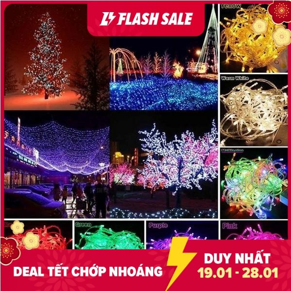DÂY ĐÈN LED FAIRY LIGHT KHÔNG CHỚP 7 MÉT 36 BÓNG NHIỀU MÀU LỰA CHỌN