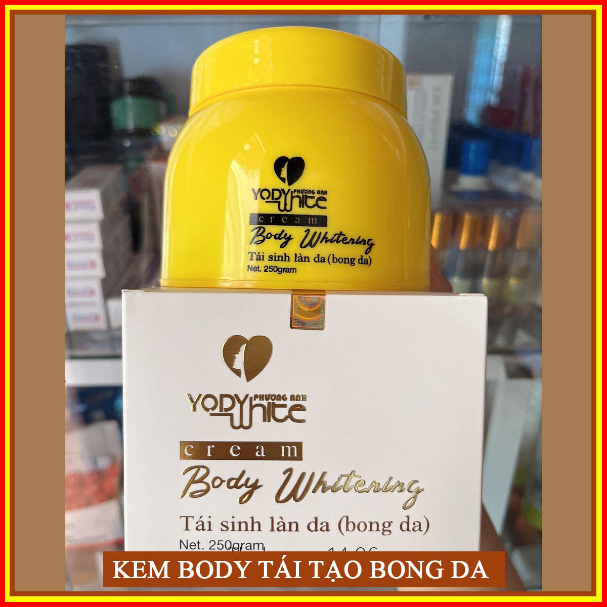 Kem body bong da phương anh yody white 250gr - body bong phương anh- cream body whitening - tái tạo da body