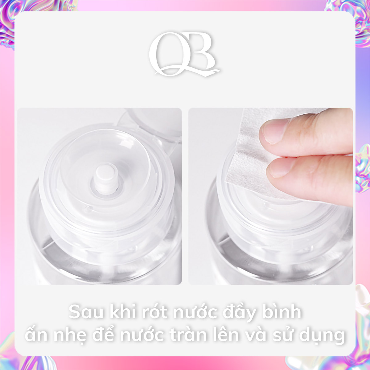 Bình đựng nước rửa nắp ấn tràn 300ml