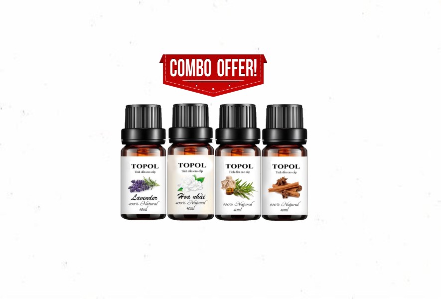 [HCM]Combo 4 chai tinh dầu cao cấp lavender lài tràm quế