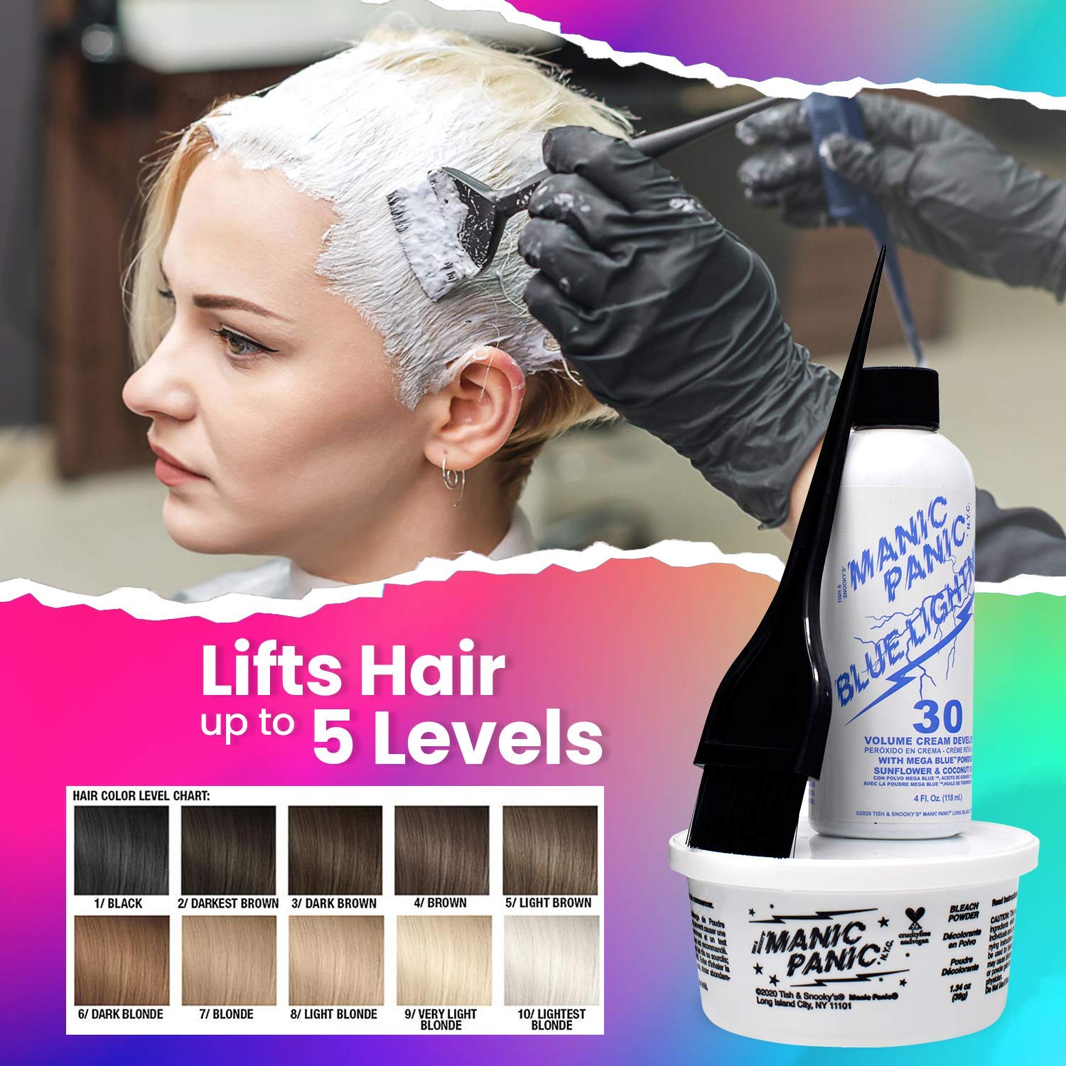 Bộ tẩy tóc Manic Panic Flash Lightning Bleach Kit