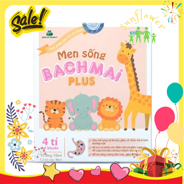 Men sống Bạch Mai Plus hộp 15 ống
