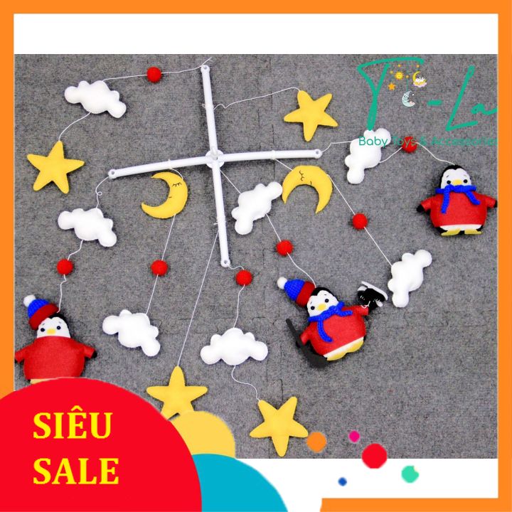 Treo nôi cũi handmade hình chim cánh cụt