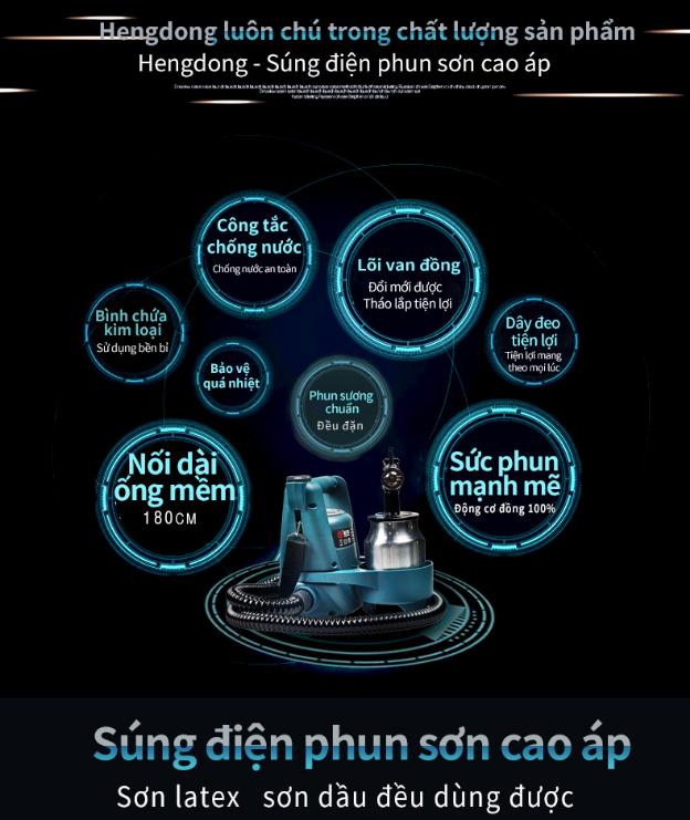 - Máy phun sơn cao áp đa năng HD3010, nhập khẩu Đức