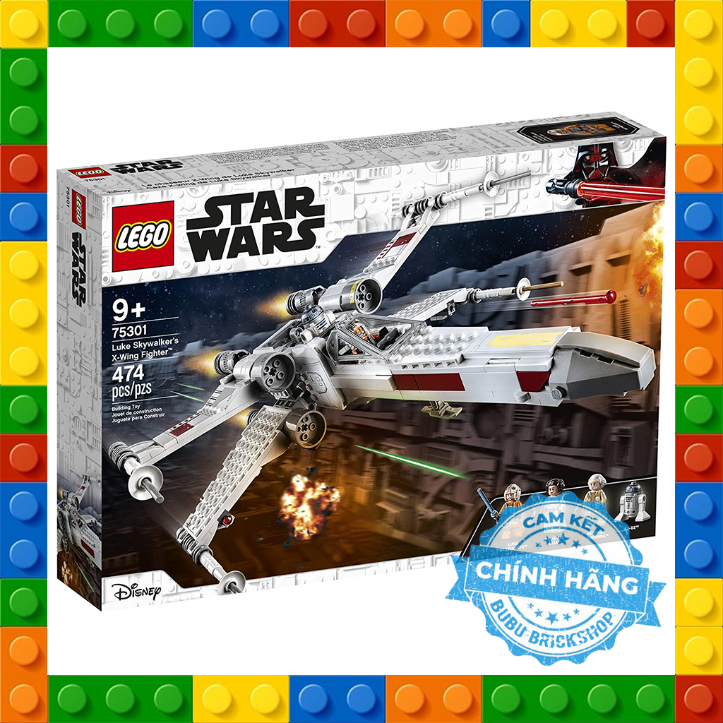 Lego star wars 75301 - luke skywalker's x-wing fighter - bộ xếp hình lego phi thuyền x-wing của luke