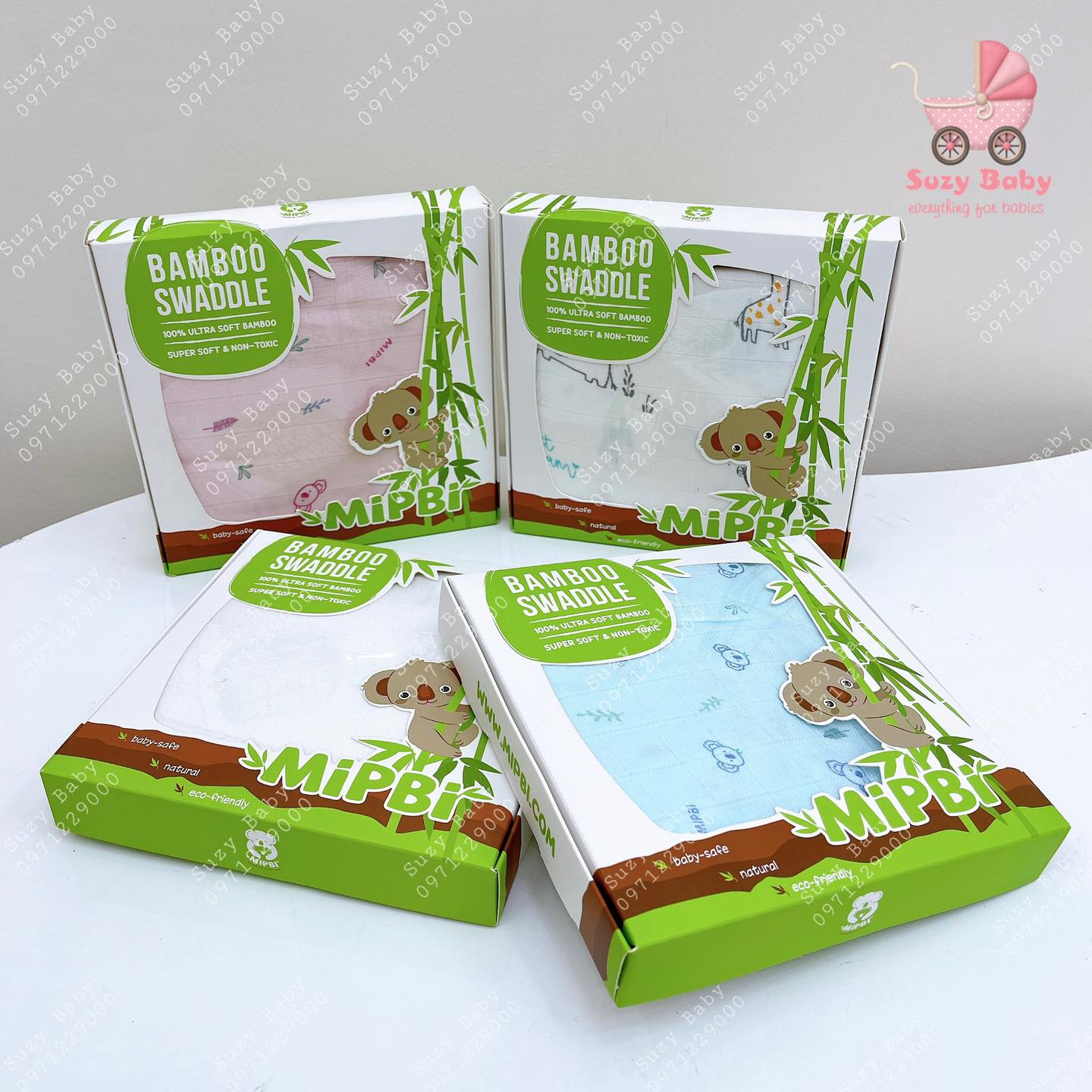 Khăn tắm sợi tre 3 lớp cao cấp mipbi