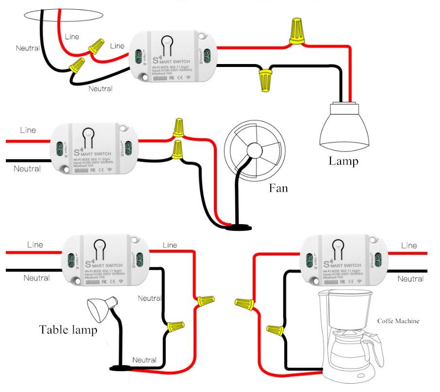 Công Tắc Wifi Điều Khiển Từ Xa Tuya Basic