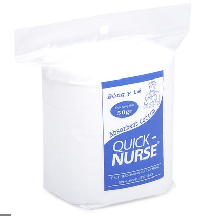 [HCM]Bông gòn y tế Quick-Nurse 50g