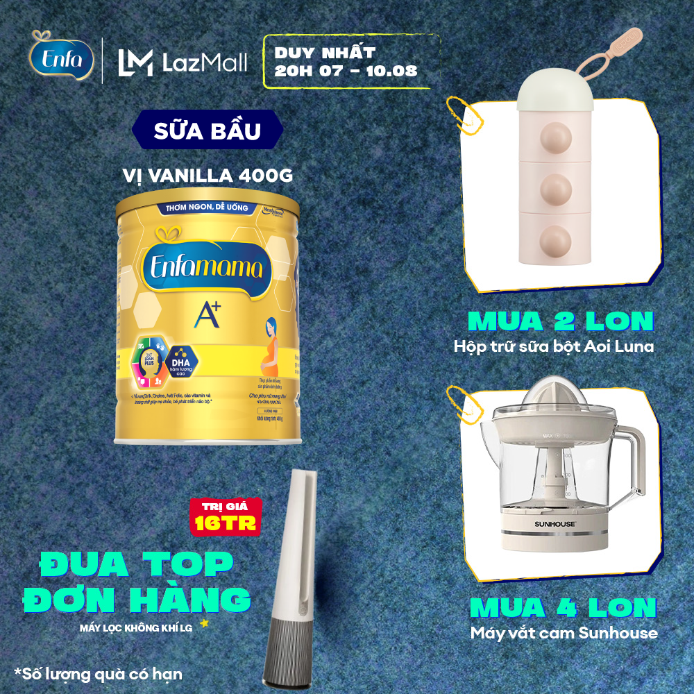 [CHỈ TỪ 15-17/07 MUA LÀ CÓ QUÀ] Sữa bầu Enfamama A+ hương Vani 400g