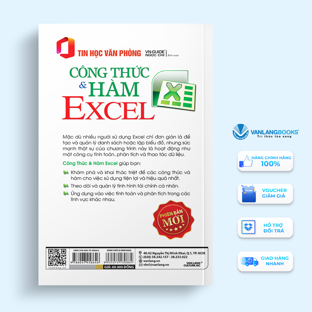 Sách - Tin Học Văn Phòng - Công Thức Và Hàm Excel-Vanlangbooks
