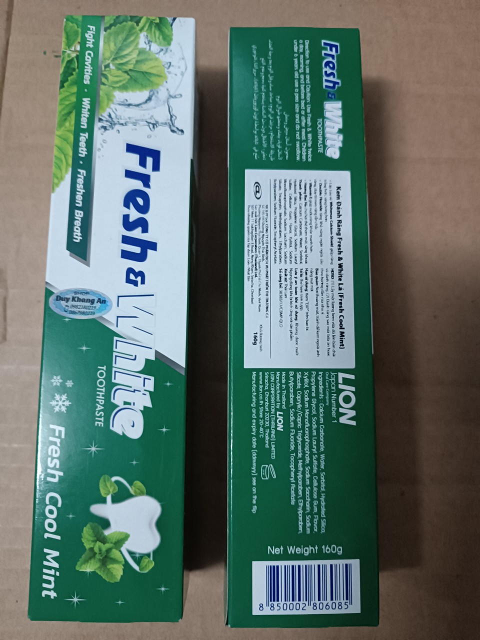 [HCM]Kem đánh răng Fresh and White 160g Nhập khẩu Thái Lan