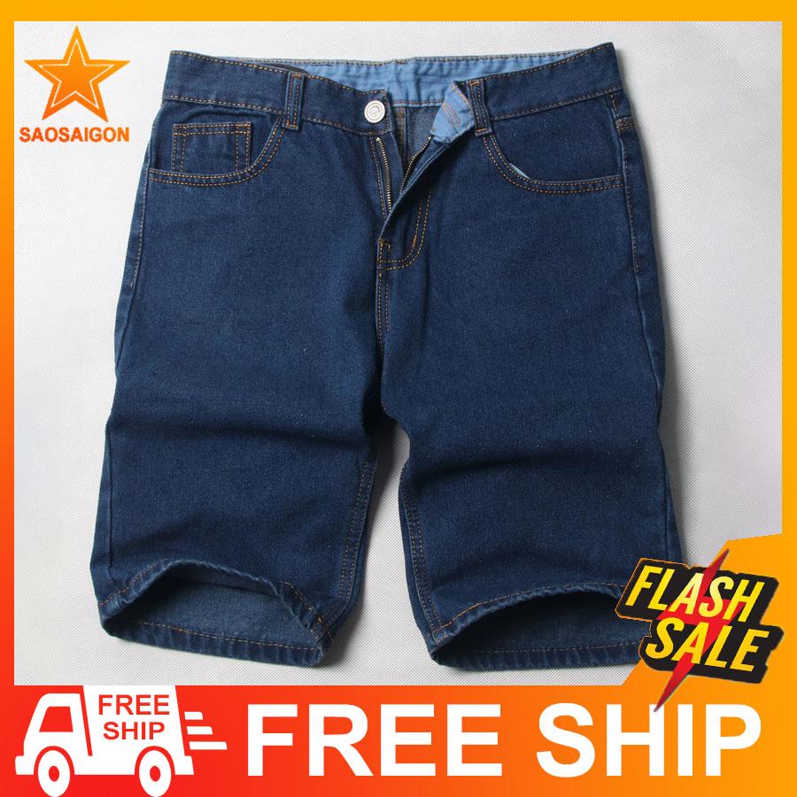 [Hoàn Tiền 15%] [HCM]Quần short nam jean vải dày đẹp không phai màu SG391 Saosaigon