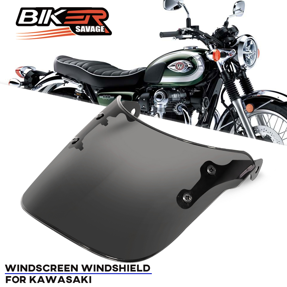 Xe máy kính chắn gió pare-brise cho kawasaki w800 w400 er-5 zr-7 zr 250 400 500 750 bj estrella 250 gió làm lệch hướng kính chắn gió