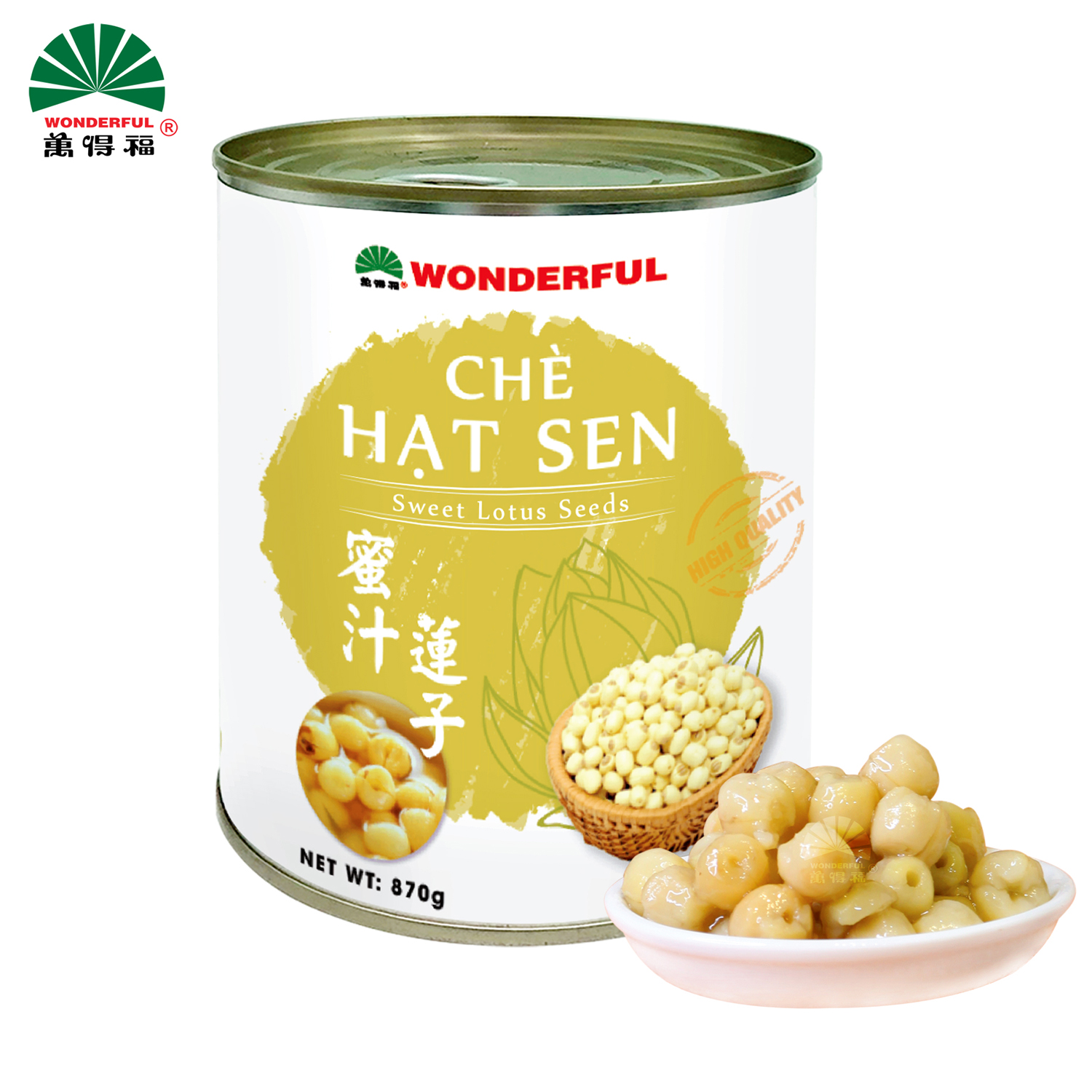 Chè hạt sen Wonderful lon 900g