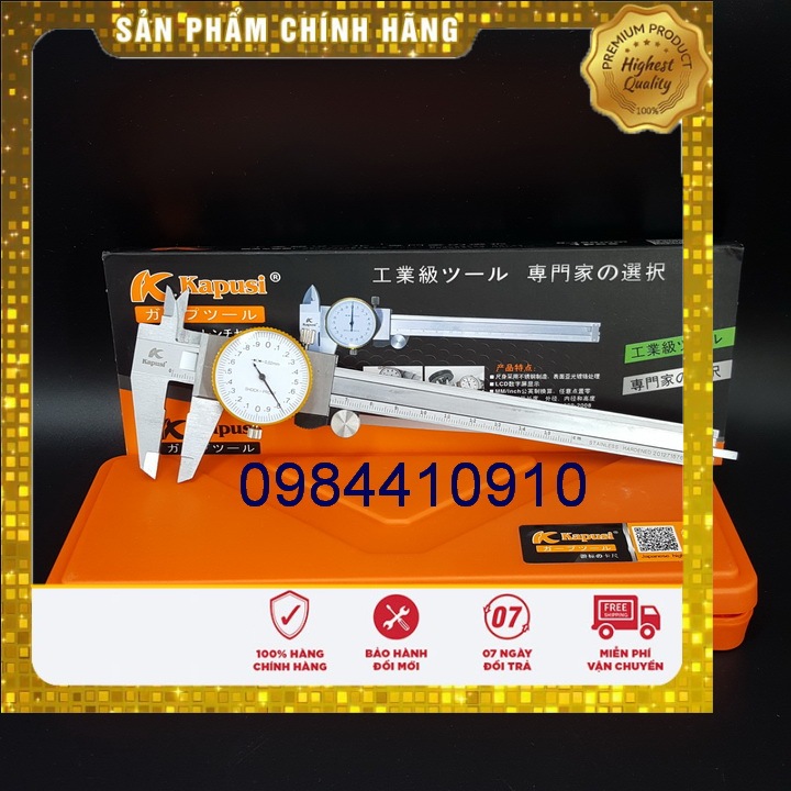 Thước kẹp, thước cặp cơ có đồng hồ kapusi 150mm
