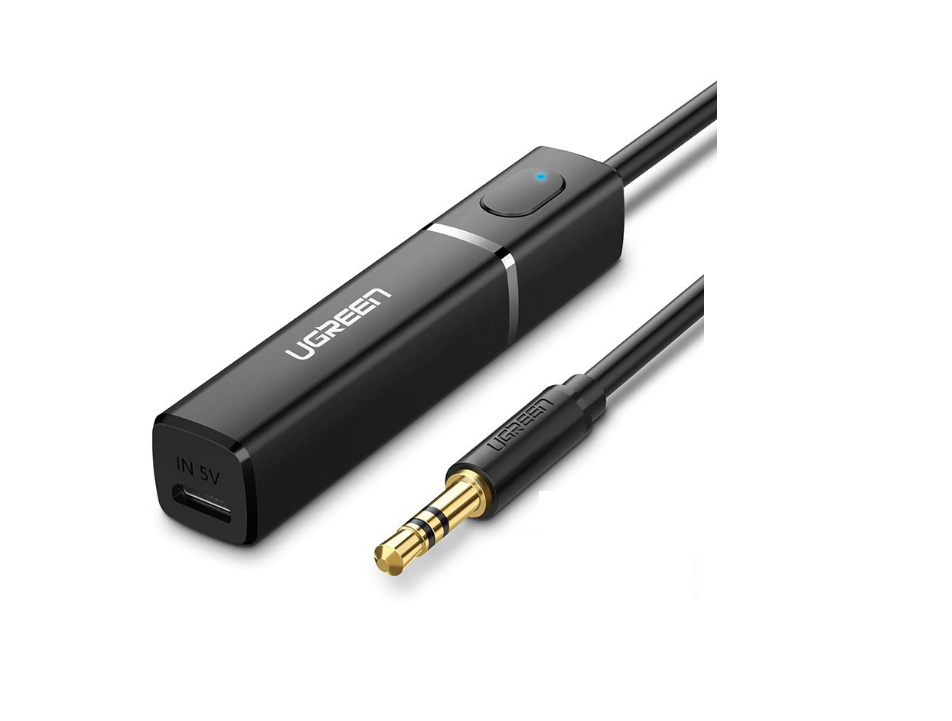 Bộ Phát Âm Thanh Bluetooth 5.0 qua Cổng 3.5mm Ugreen 40761 (Dùng Cho TIVI, PC, Laptop, Tivi Box) Chính Hãng