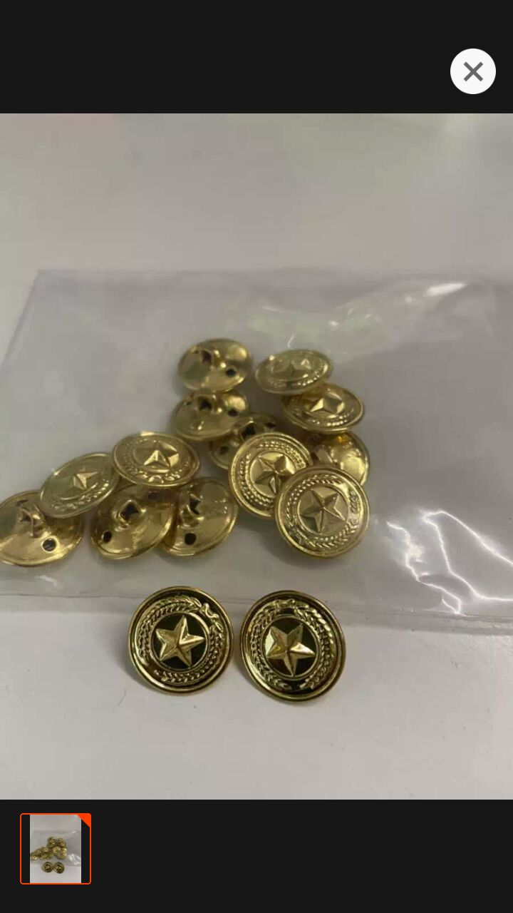 Bộ 10 cúc áo sơ mi - size 1,2_1,5cm chất liệu Đồng