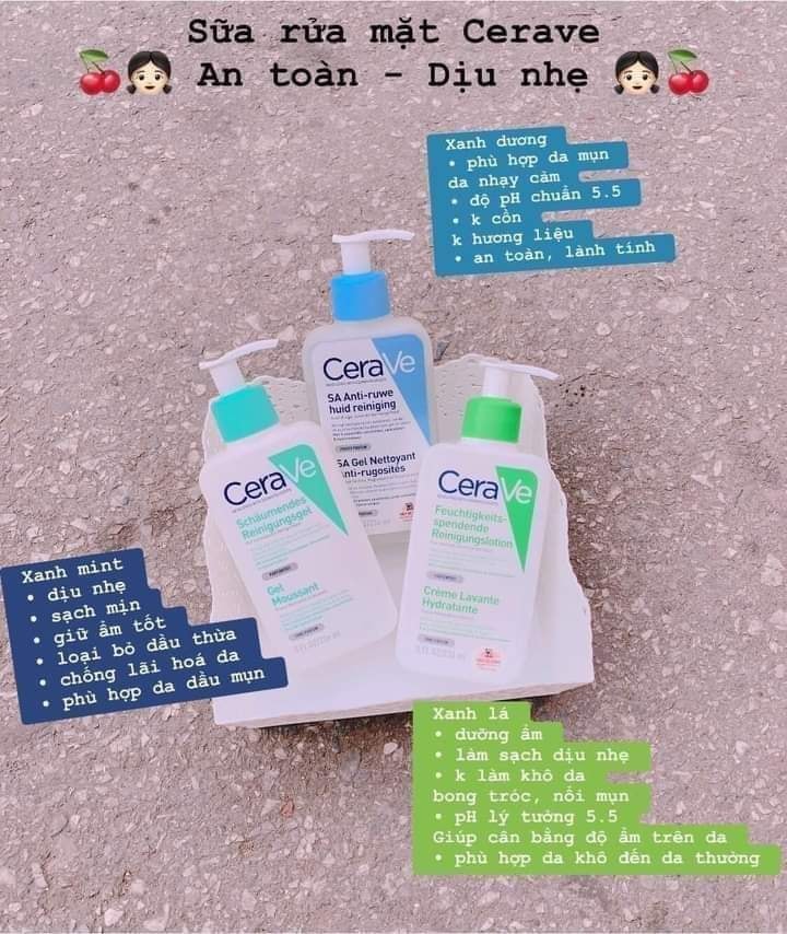 Sữa rửa mặt Cerave nội địa Pháp 236ml