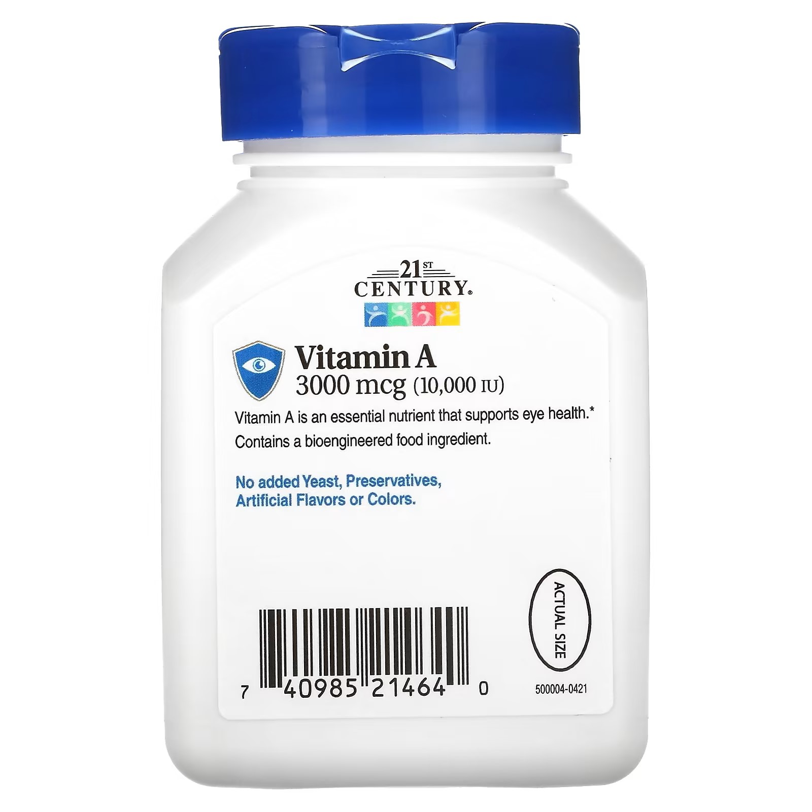21st Century (USA), Vitamin A, 3.000 mcg (10.000 IU), 110 viên (HSD 05/2025)