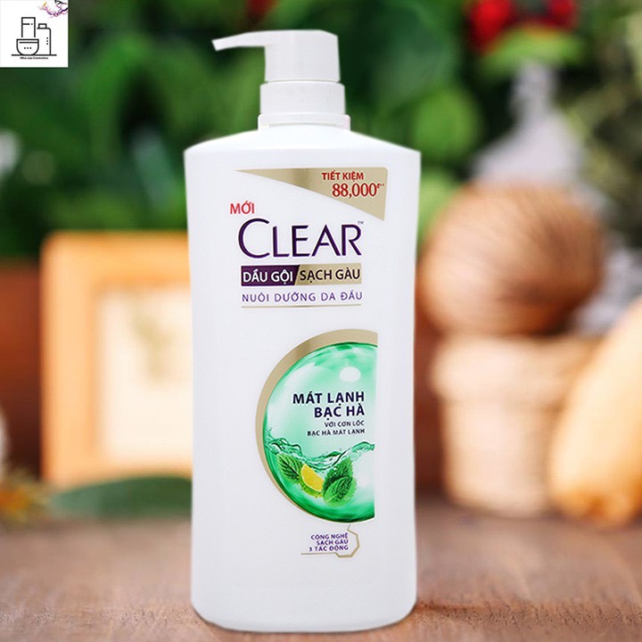 Dầu gội clear bạc hà 880g