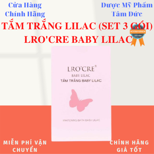 TẮM TRẮNG BABY LILAC SÉT 3 GÓI- DMPTD2