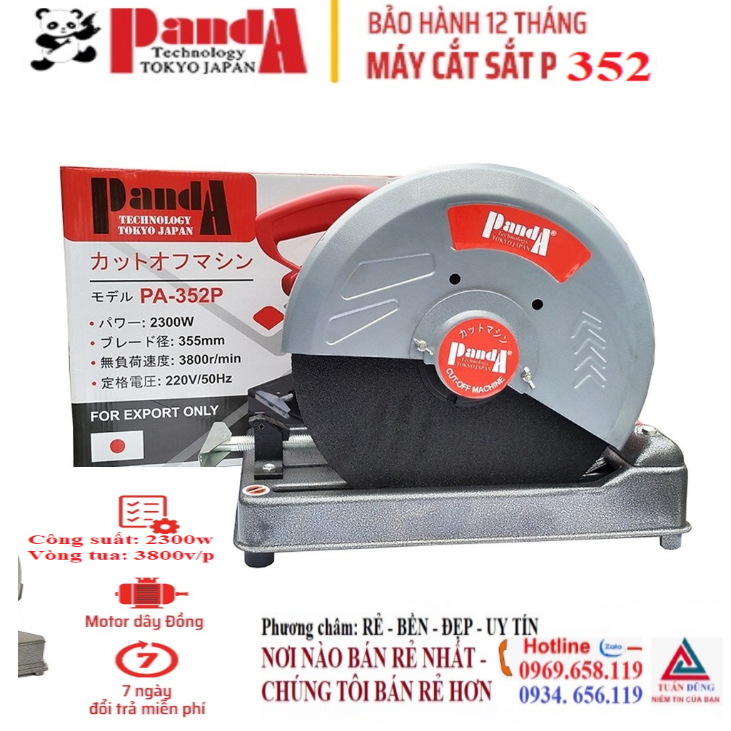 Máy cắt sắt panda pa-352p, máy cắt sắt bàn chính hãng, bảo hành 12 tháng, bao test toàn quốc