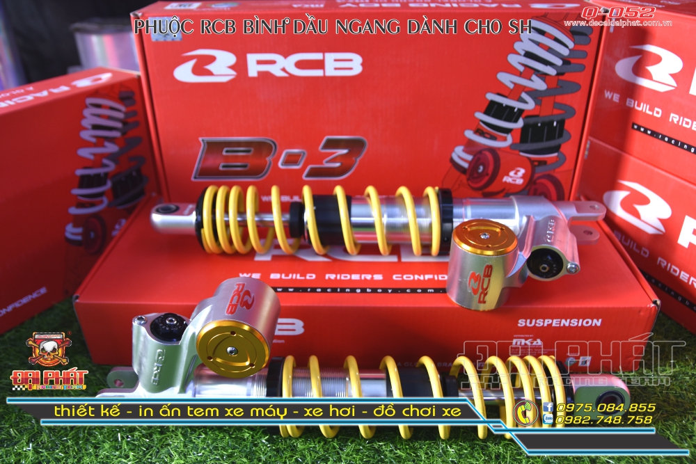 Phuộc RCB Bình Dầu Ngang Chính Hãng Cho SH