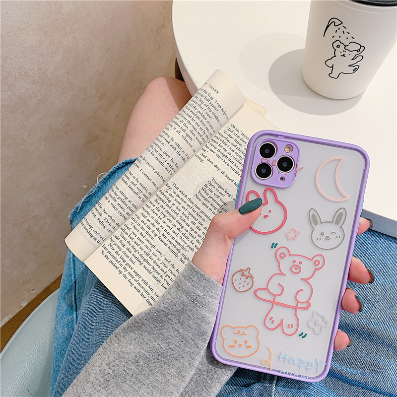 Ốp Lưng Nhám Chống Sock Va Đập Bảo Vệ Camera Happy
