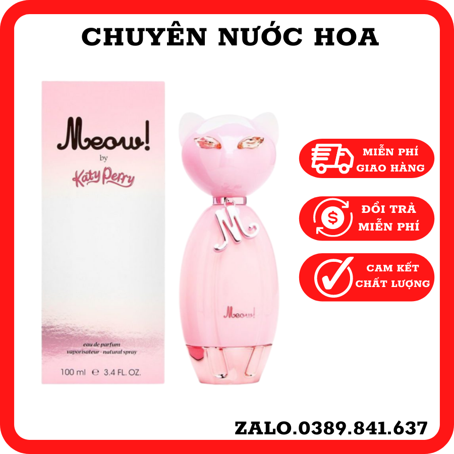 Nước Hoa Hình Mèo Katy Perry Hồng 100ML