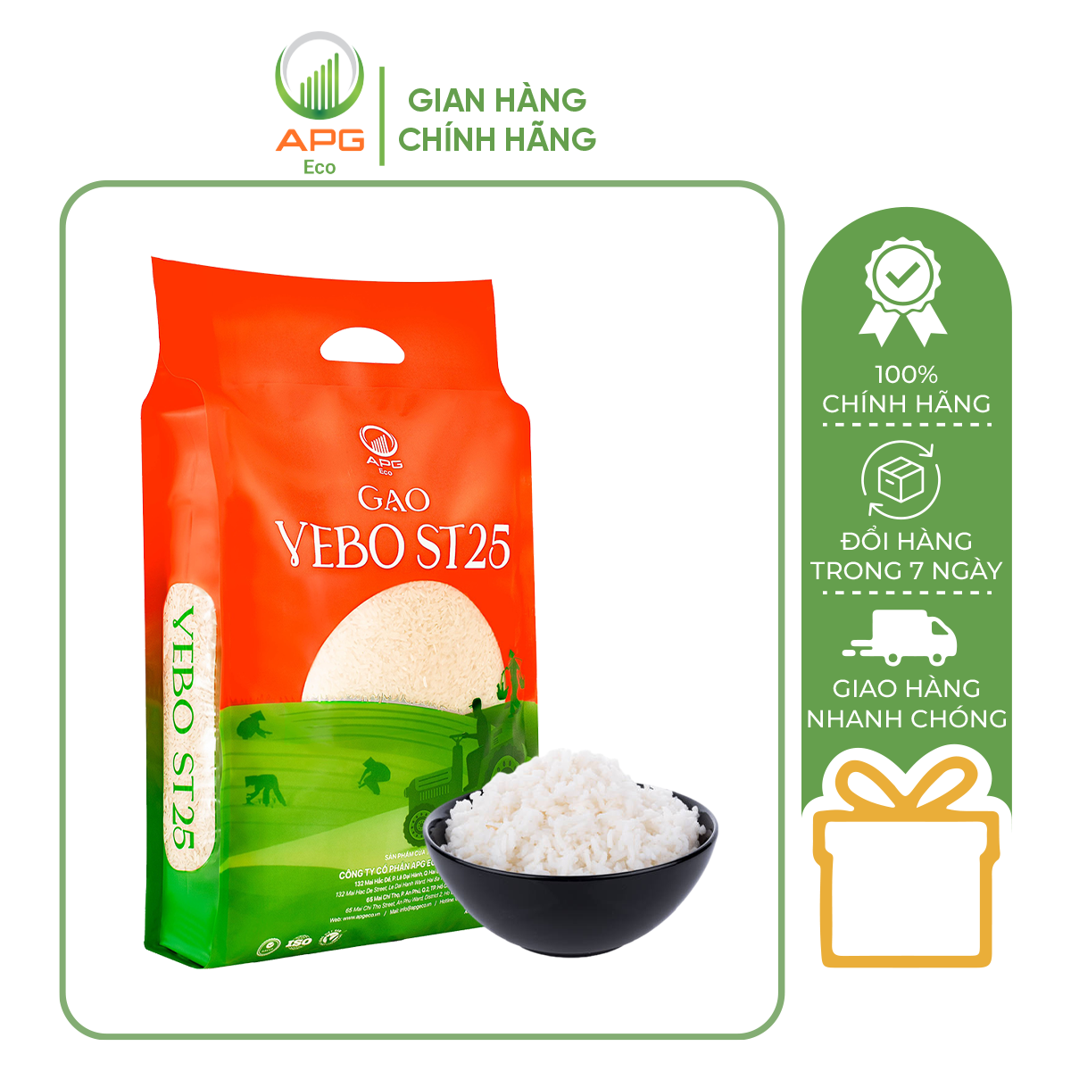 COMBO 3 BAO GẠO VEBO ST25 (TỔNG 15KG) [date mới]