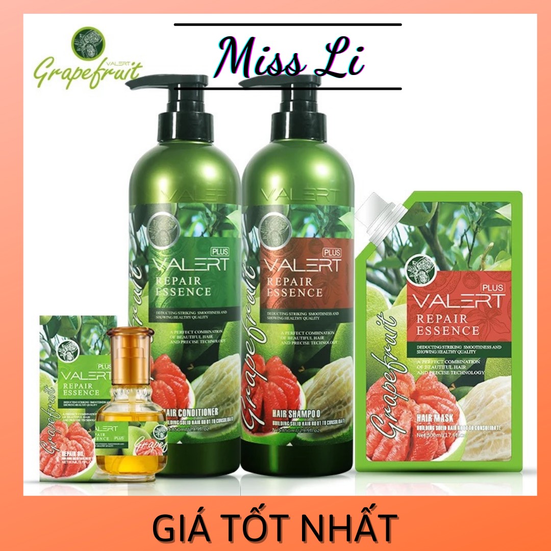 [HCM]?? [GIÁ TỐT] ?? (HOT) Cặp Dầu Gội Xả Bưởi VALERT GRAPEFRUIT PLUS 850ML