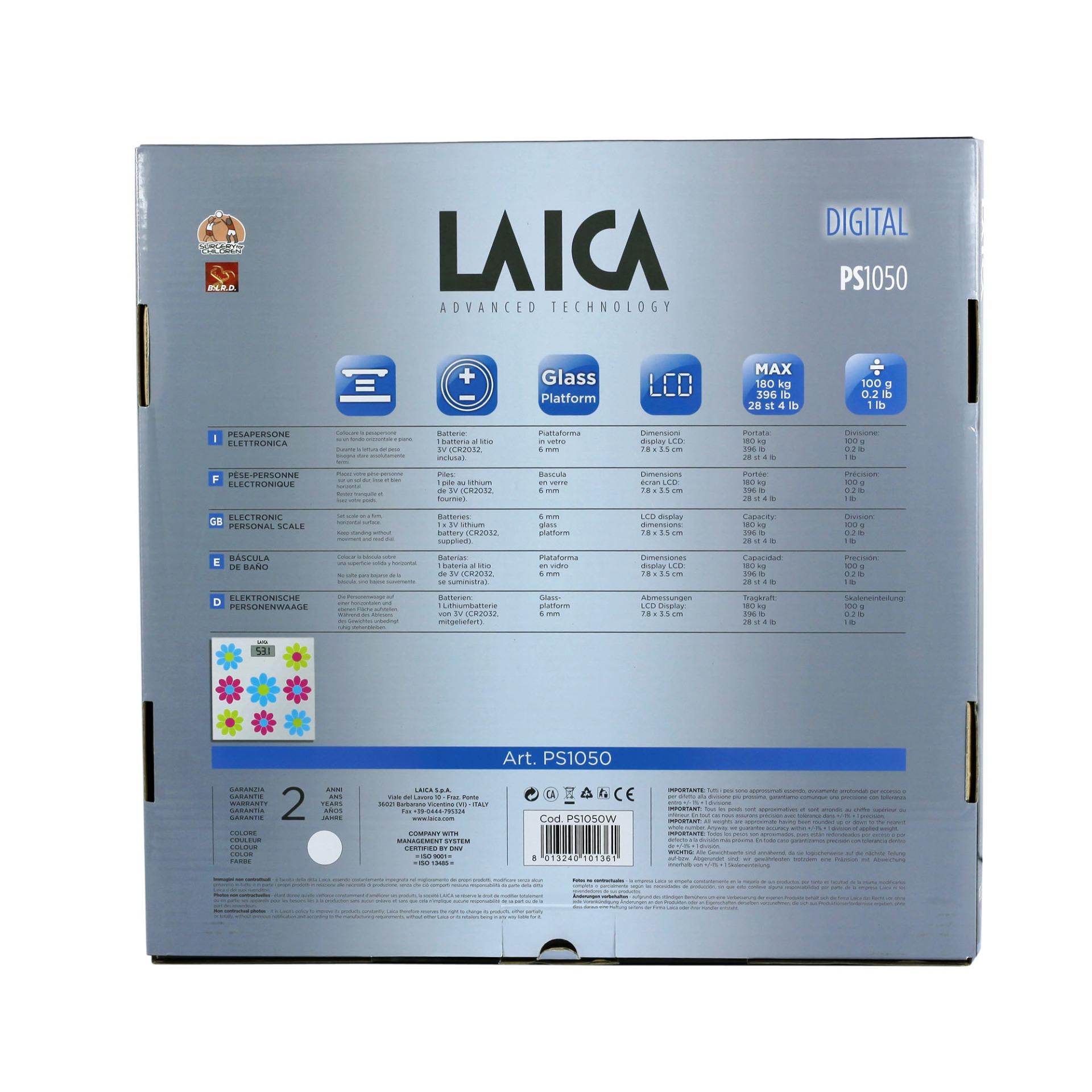 Cân sức khỏe điện tử Laica PS1050