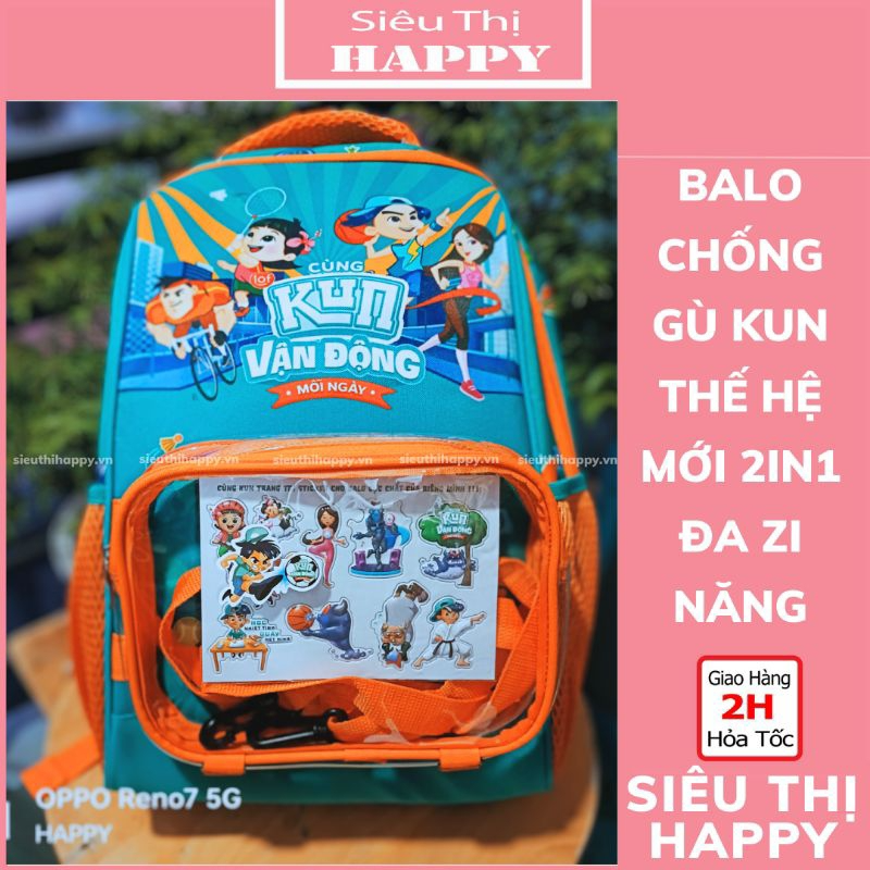 Balo chống gù Kun, balo dạ quang Kun - HKM Kun.