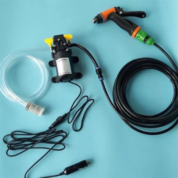 Bộ Máy bơm rửa xe tăng áp lực nước mini 12v