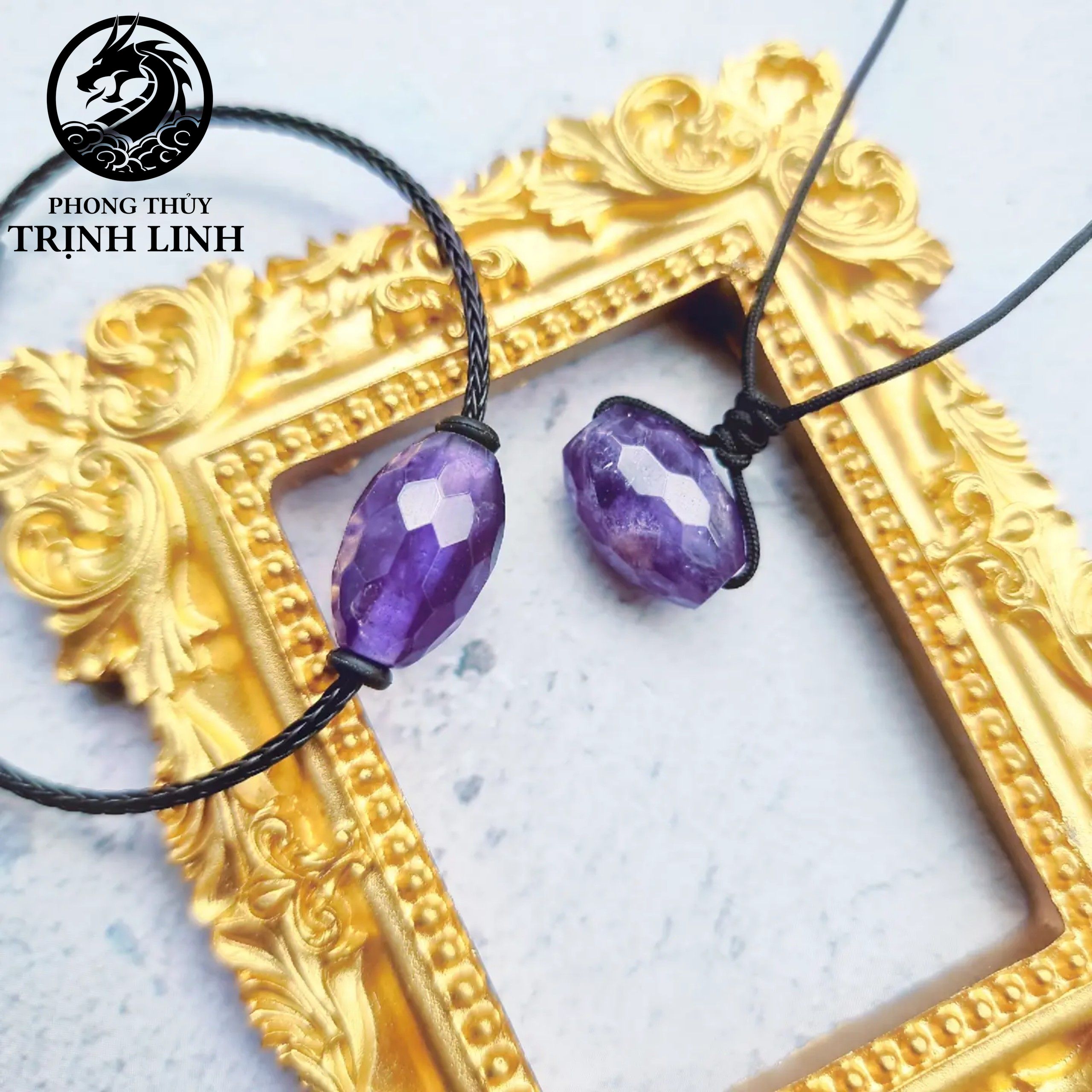 VÒNG TAY LU THỐNG THẠCH ANH TÍM GIÁC