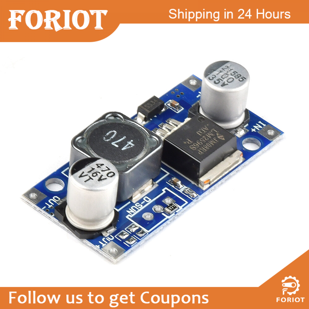 Foriot LM2596S DC-DC Step-down Power Module Regulator Board Buck Converter High Efficiency Voltage Regulator DIY Power Supply Step-down Module