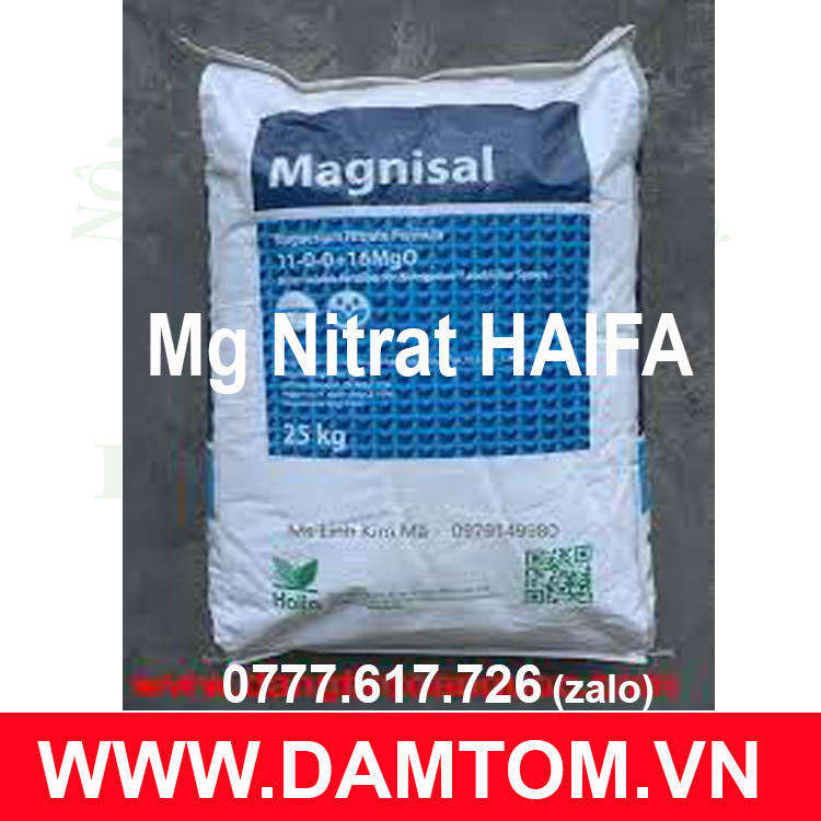 PHÂN BÓN Mg(NO3)2.6H2O HAIFA - (11-0-0-16) (Magie Nitrat Hexahydrate) gói 1kg