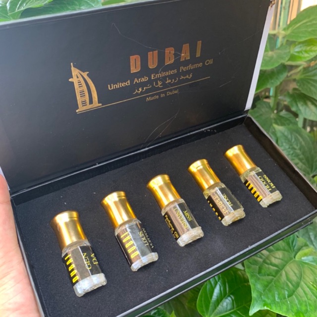 Set 5 chai Tinh dầu nước hoa Dubai mini 5ml