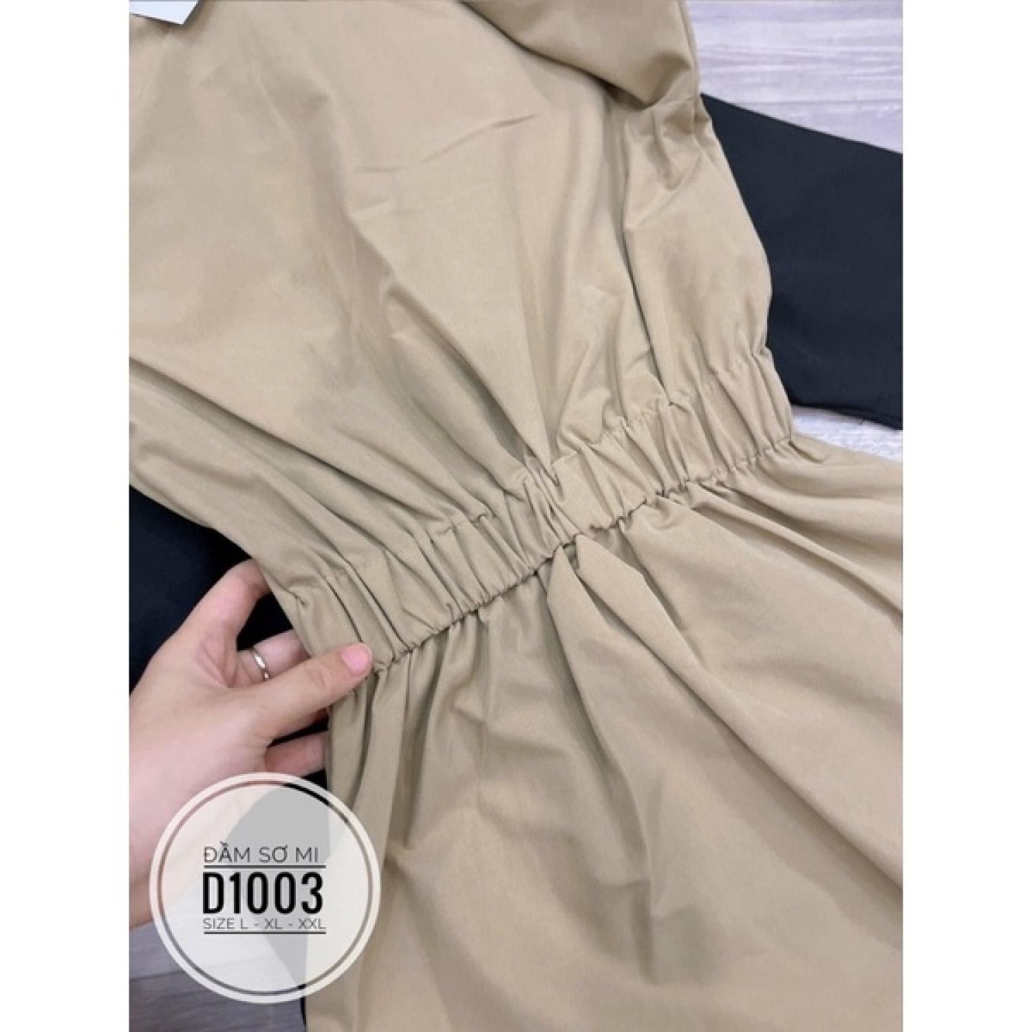 (60-90kg) MINSTORE Bigsize Đầm sơ mi D1003
