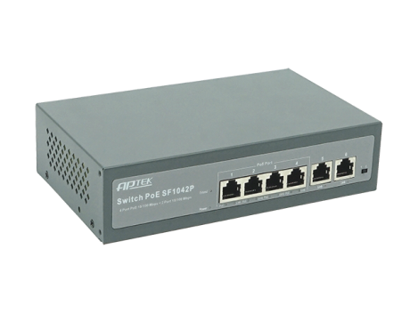 Switch 4 cổng PoE APtek  2 cổng Uplink SF1042P